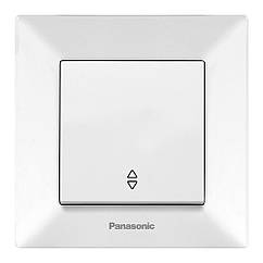 Вимикач Panasonic Arkedia Slim одноклавішний прохідний, білий