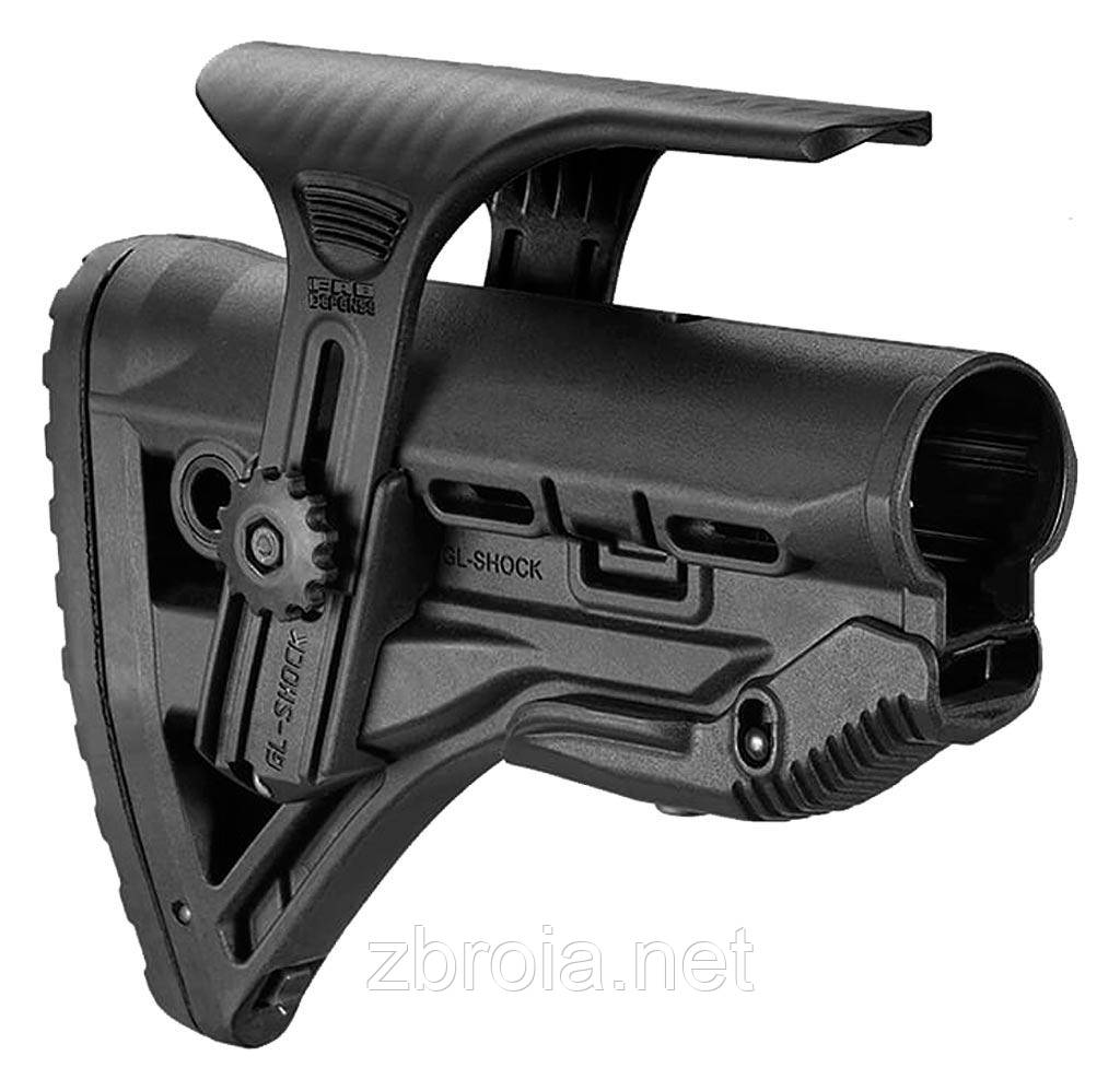 Приклад FAB Defense GL-SHOCK CP з амортизатором і регульованою щокою (полімер) чорний