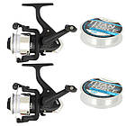 Набір Поплавцевий з двома Надійними Карбоновими Вудочками (5 м) +Котушки + Постачання та Стійки, фото 3