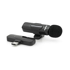 DR Петличний бездротовий мікрофон NeePho N8+, роз'єм Type-C, вбудований акумулятор 80 mAh, Black, Box