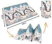 Детский игровой развивающий коврик складной 150x200 Nukido Польша