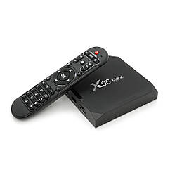 DR Медіаприставка X96-Max 4/64G Smart TV Box (Android 9.0, ОЗП 4 Гб, 32 Гб вбудованої пам'яті, 4-ядерний