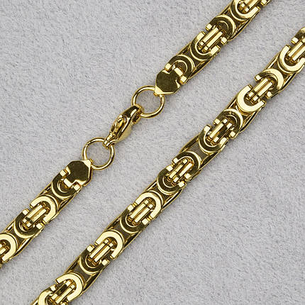 Ланцюг чоловічий Stainless Steel Rage золотистого кольору з медичної сталі довжина 55 см ширина 6 мм, фото 1