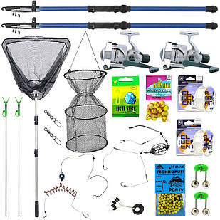 Універсальний рибальський комплект для риболовлі влітку, подарунковий рибальський готовий набір для ловлі мирної риби