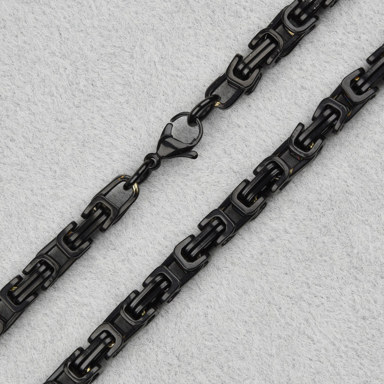 Ланцюг чоловічий Stainless Steel Rage чорного кольору ланки з медичної сталі довжина 55 см ширина 5 мм