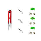 Універсальний рибальський комплект 2.1 м 4 вудки, рибальське спінінгове&nbsp;спорядження&nbsp;для ловлі мирної риби, фото 5