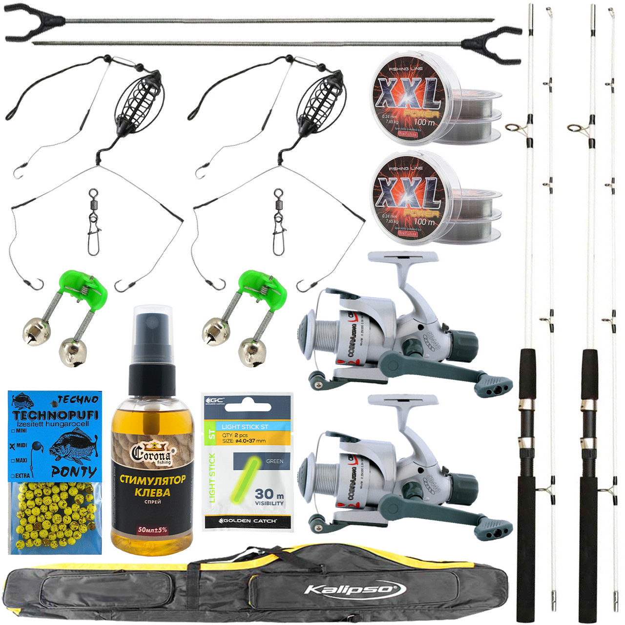 Універсальне подарункове спінінгове спорядження 2.7 м для рибалки, готовий комплект снастей на мирну рибу, фото 1