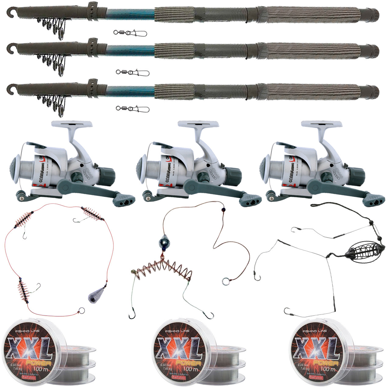 Універсальний спінінговий комплект Kalipso&nbsp;2.7 м, рибальське спорядження для мирної риби в подарунок рибалкам, фото 1