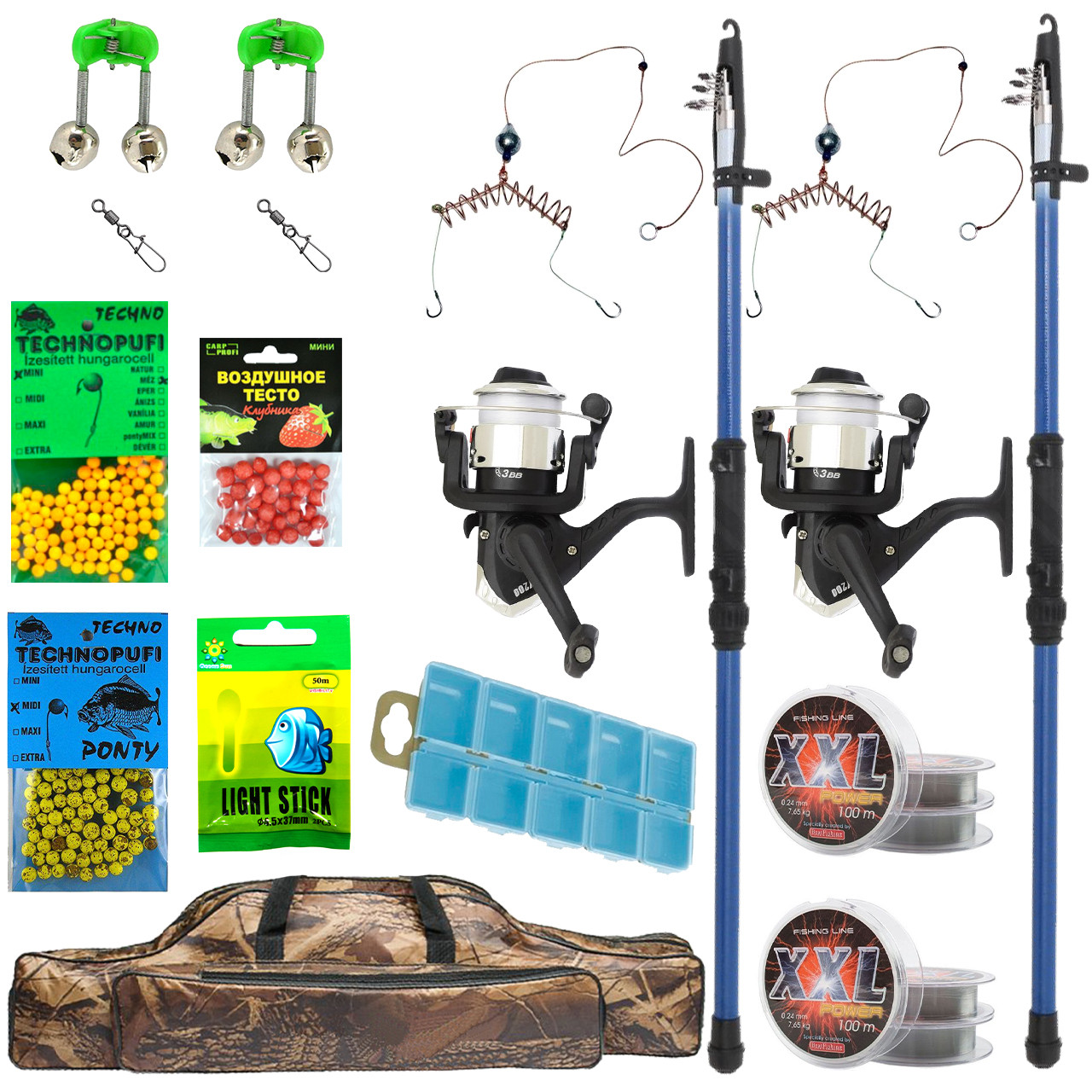 Гарний універсальний подарунковий рибальський комплект 2.7 м на мирну рибу для рибалки-початківця, фото 1