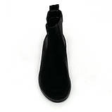 Черевики челсі чорні жіночі замшеві на байці демісезон з резинкою Zlett 9301 замш чор. розмір 36, фото 3