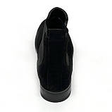 Черевики челсі чорні жіночі замшеві на байці демісезон з резинкою Zlett 9301 замш чор. розмір 36, фото 6