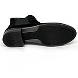 Черевики челсі чорні жіночі замшеві на байці демісезон з резинкою Zlett 9301 замш чор. розмір 36, фото 9