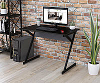 Металлический прямой маленький письменный компьютерный стол 1 метр лофт для ноутбука на ножках Loft design L-7