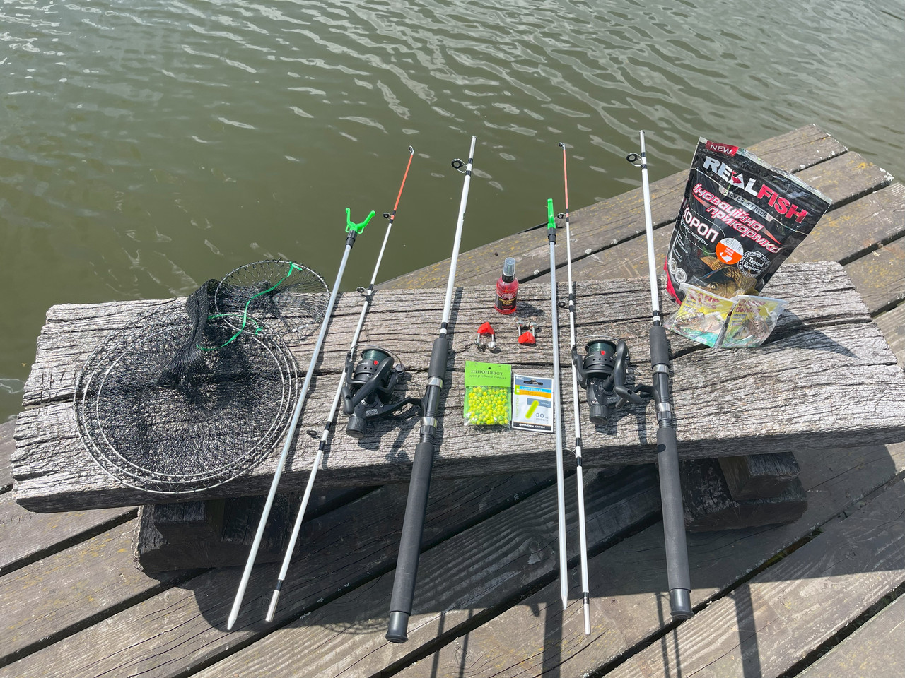 Універсальний рибальський літній набір Крокодил 1.8 м, рибальське спорядження на мирну рибу рибалкам, фото 1