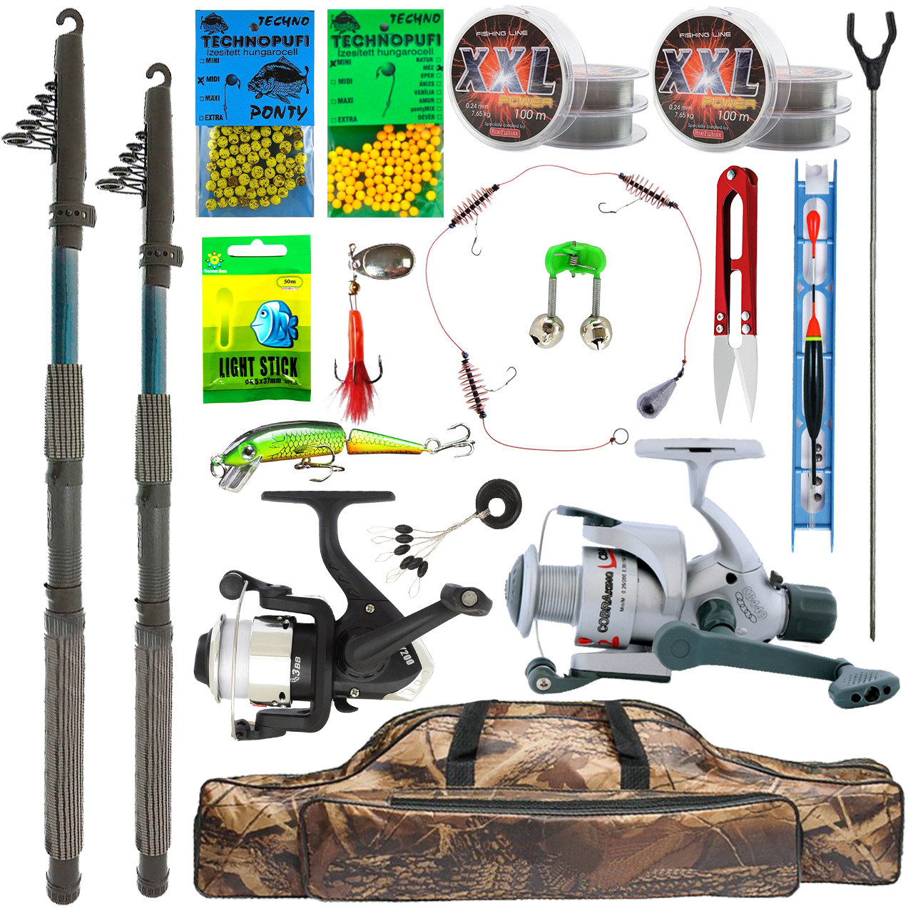 Універсальний рибальський обладнаний набір, найкращий бюджетний рибальський комплект для лову хижака на подарунок, фото 1