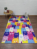 Килим в дитячу "Яскраві котики" 120*180 см