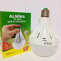 Лампа аварійна світлодіодна з акумулятором ALMINA 15W DL 2025 ліхтар світильник