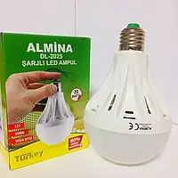 Лампа аварийная светодиодная с аккумулятором ALMINA 15W DL 2025  фонарь светильник