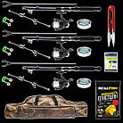 Набір Універсальний 2.1 м на три спінінги в чохлі з повним комплектом готові до використання, фото 6