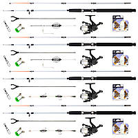 Набір Універсальний 2.4 м на Четирі комплекту вудок типу "Крокодил" готових до використання