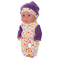 SO Кукла Пупс 9615-8 23см, ванночка 25 см (Фиолетовый)