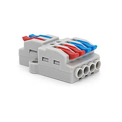 DR Паралельний розгалужувач-сплітер дротів, 4 виходи, 400 В 32 А, 0.08- 4 мм2, SPL-42, gray