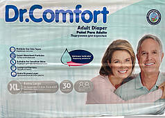 Підгузки для дорослих Dr Comfort Extra Large 120-160 см 30 шт 8 крапель памперси для дорослих великі розміри