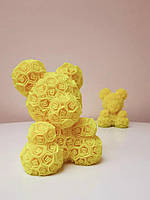 Іграшка ведмежа для дітей і дорослих пластиковий / Ведмідь трояндочка із пластику в подарунок