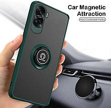 TPU чохол накладка Matte Ring Magnit для Honor 90 Lite червоний, фото 6