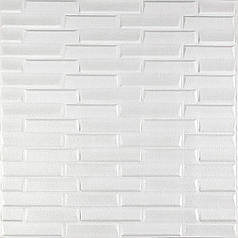 3D панель самоклеюча кладка 770х700х5мм Біла (031) SW-00000167