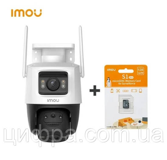 Wi-Fi відеокамера IMOU Cruiser Dual 8MP IPC-S7XP-8M0WED-0360B + microSD 128Gb