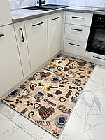 Турецький безворсовий килим в кухню "Капучіно" 80*200 см