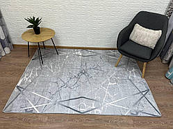 Турецький безворсовий килим "срібний мармур"