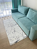 Турецький безворсовий килим  "Білий мармур"