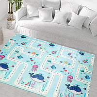 Дитячий килимок Підводна дорога – Ростомір 180х200х0,8 см Ігровий килимок-трансформер із сумкою (№267)