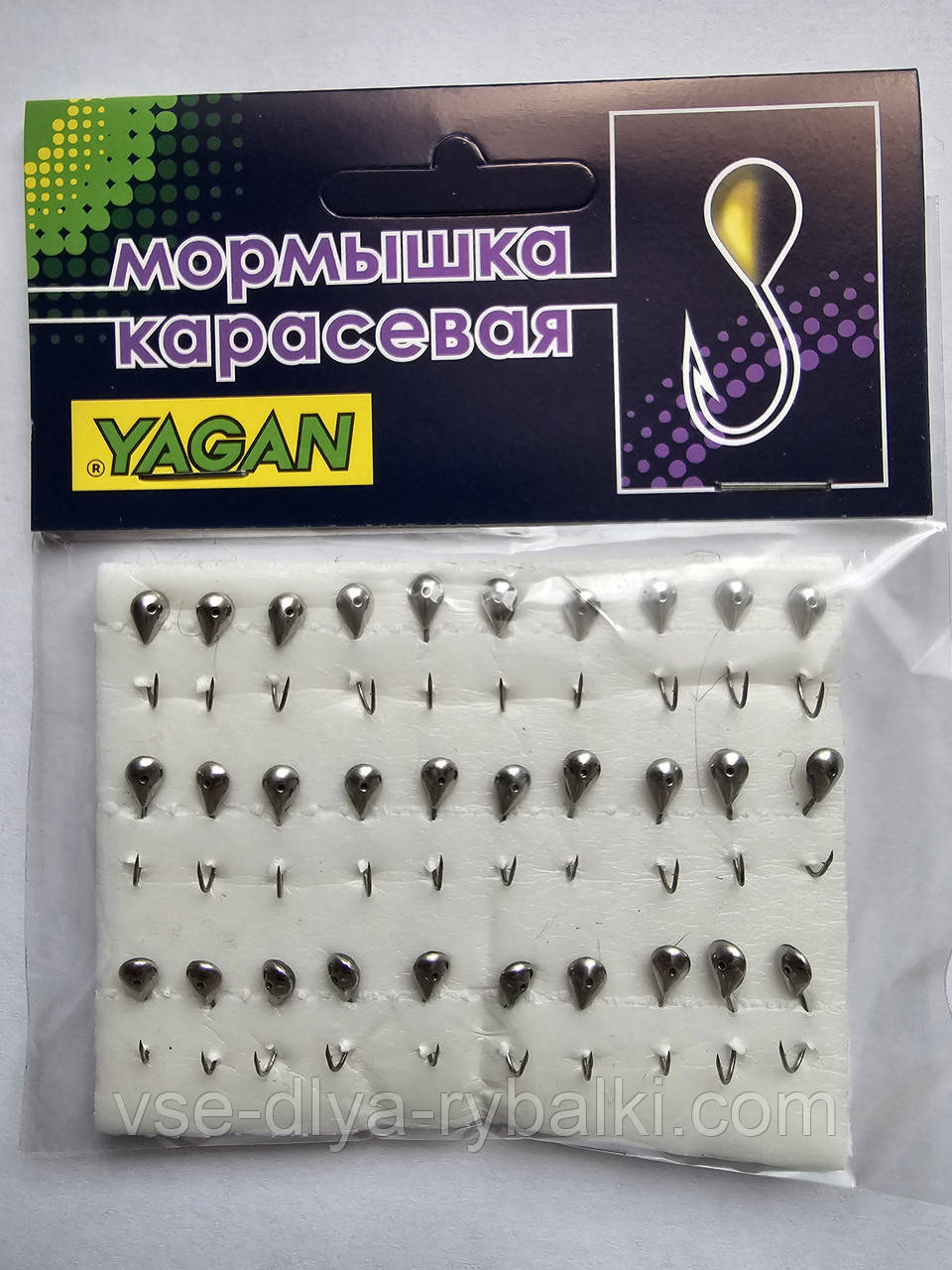 Мормишка карасева YAGAN крапля срібло № 15, фото 1