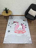 Турецький безворсовий килим "Єдиноріг в хмаринках" 120*180 см