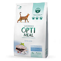 Optimeal сухий корм з тріскою для дорослих котів 4 кг