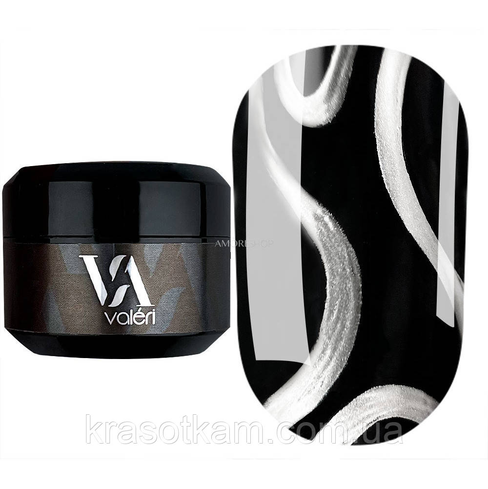 Valeri Гель-фарба для нігтів Silver Metal Gel, 5 мл