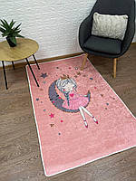 Турецький безворсовий килимок "Дівчинка на місяці" 100*160 см