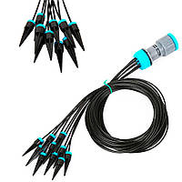 Комплект системы капельного полива для сада 10 регулируемых форсунок