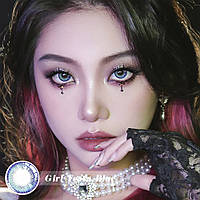 Лінзи кольорові оригінальні 1 пара Girl Tears Blue Блакитний