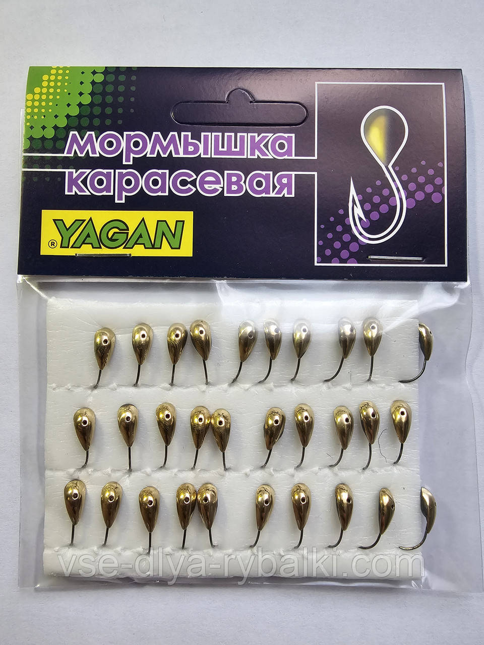 Мормишка карасева YAGAN уралка золото № 13, фото 1