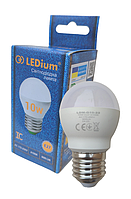 Светодиодная LED лампа декоративный шар G45 LEDium 10W 4100К Е27 170-250V 900Lm