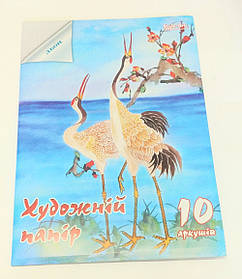 Художній папір Льон палевий,
 ф. А3,  10 арк, ТМ Колорит, Україна