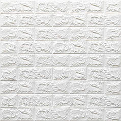 3D панель самоклеющаяся 700x770x7мм кирпич Белый (001-7) SW-00000047