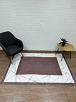 Турецький безворсовий килим в спальню "Пінк даймонд"