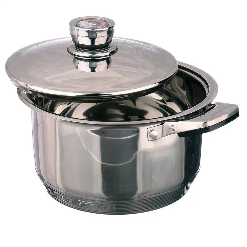 Набор кастрюль из нержавеющей стали для индукции с крышками Наборы кухонной жаропрочной посуды все для дома kj - фото 5 - id-p2107593067