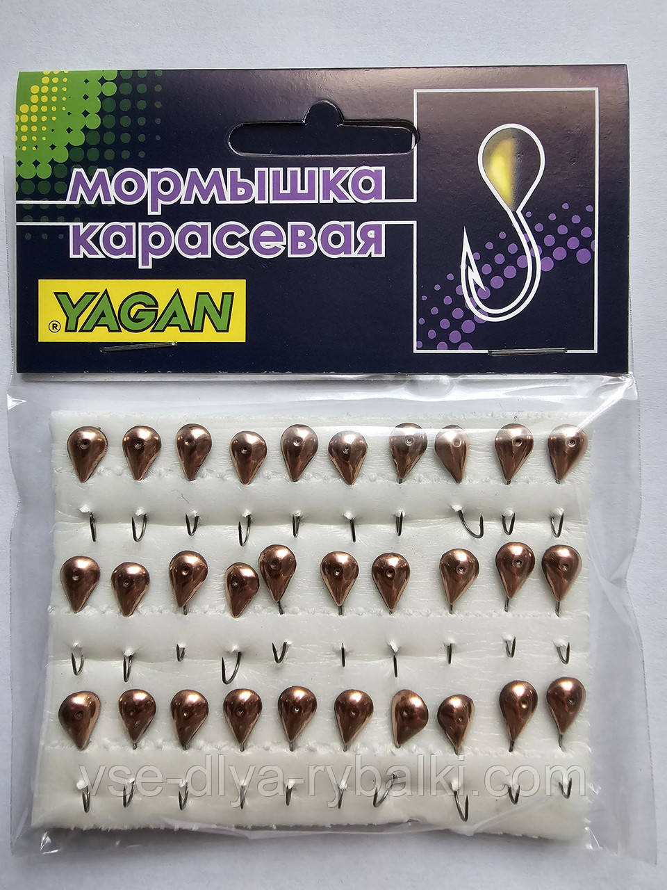 Мормишка карасева YAGAN крапля мідь № 11, фото 1