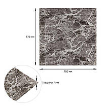 3D панель самоклеюча кладка чорна 700х770х7мм (330) SW-00000674, фото 4